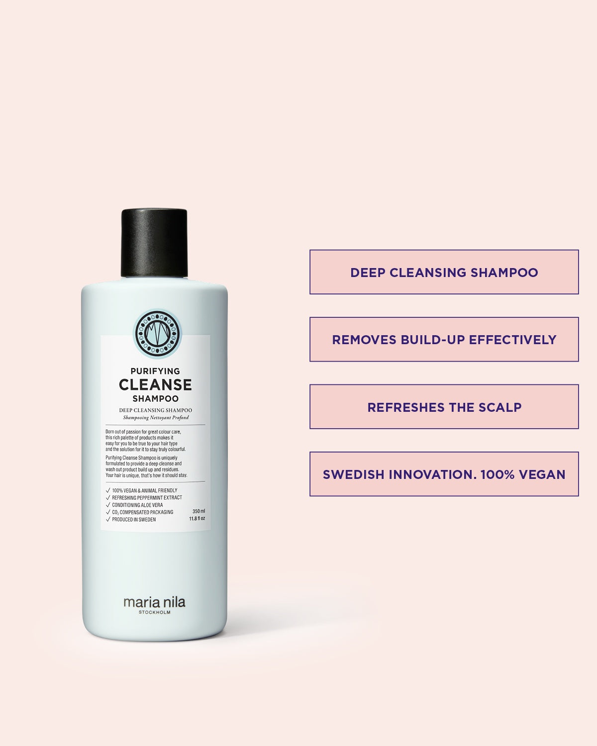 Purifying Cleanse shampoo rengör hår och hårbotten på djupet