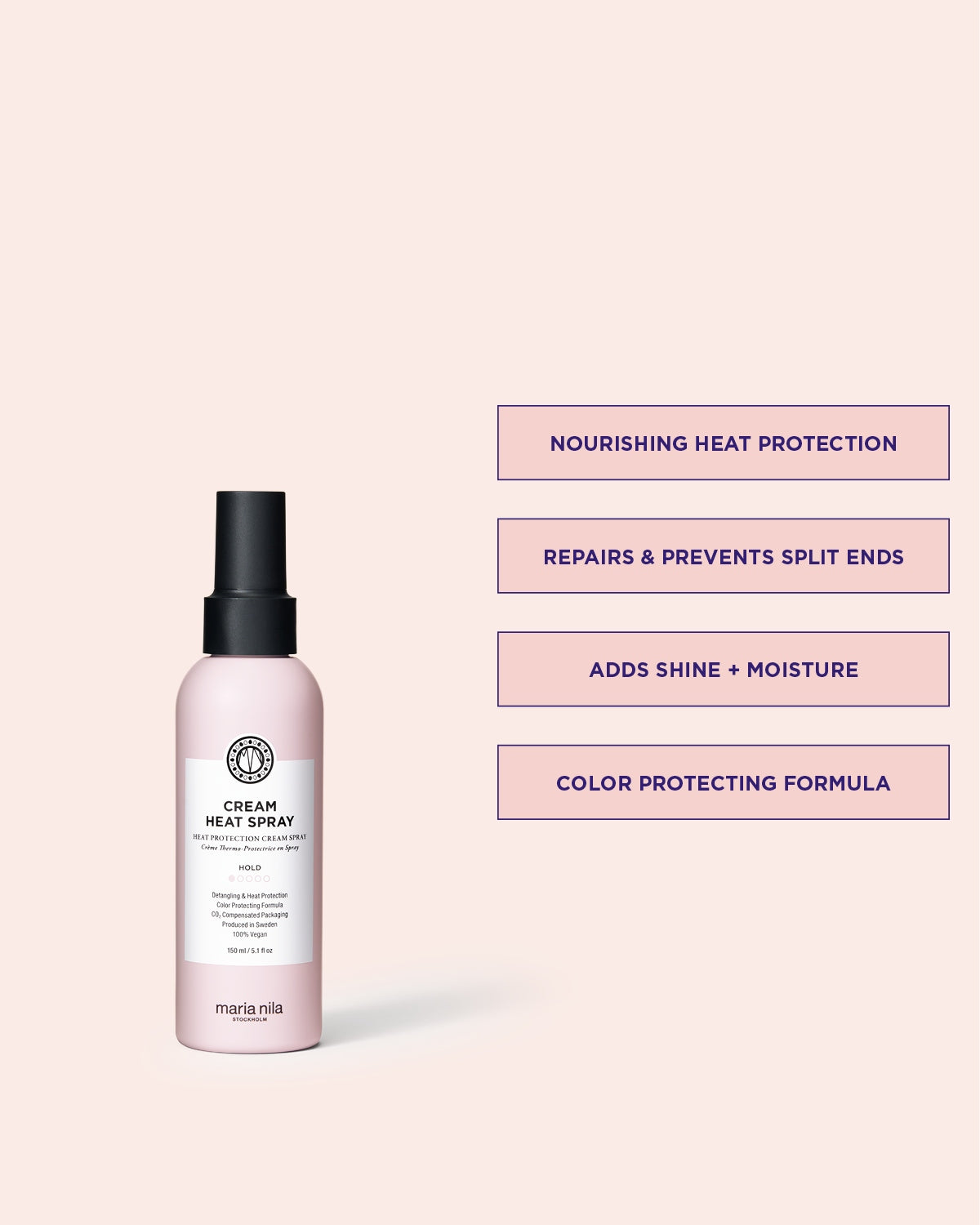 Cream Heat Spray för fukt och värmeskydd