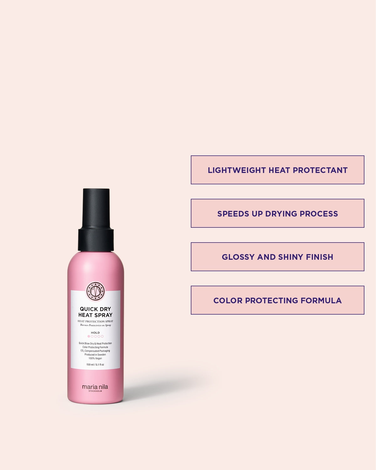 Quick Dry Heat Spray för värmeskydd och snabbare torkning vid föning