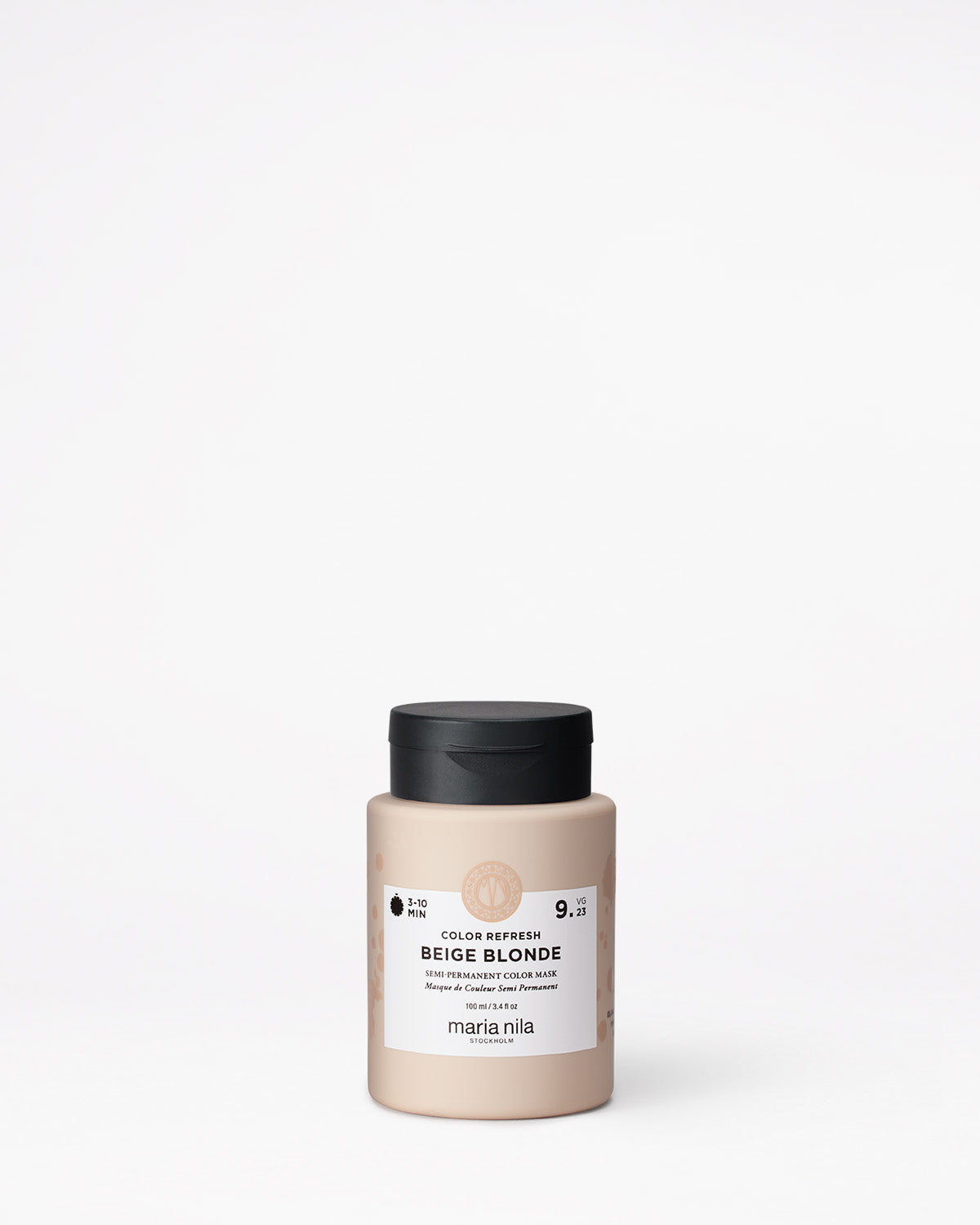 Maria Nila Color Refresh Beige Blonde 100 ml burk mot vit bakgrund.