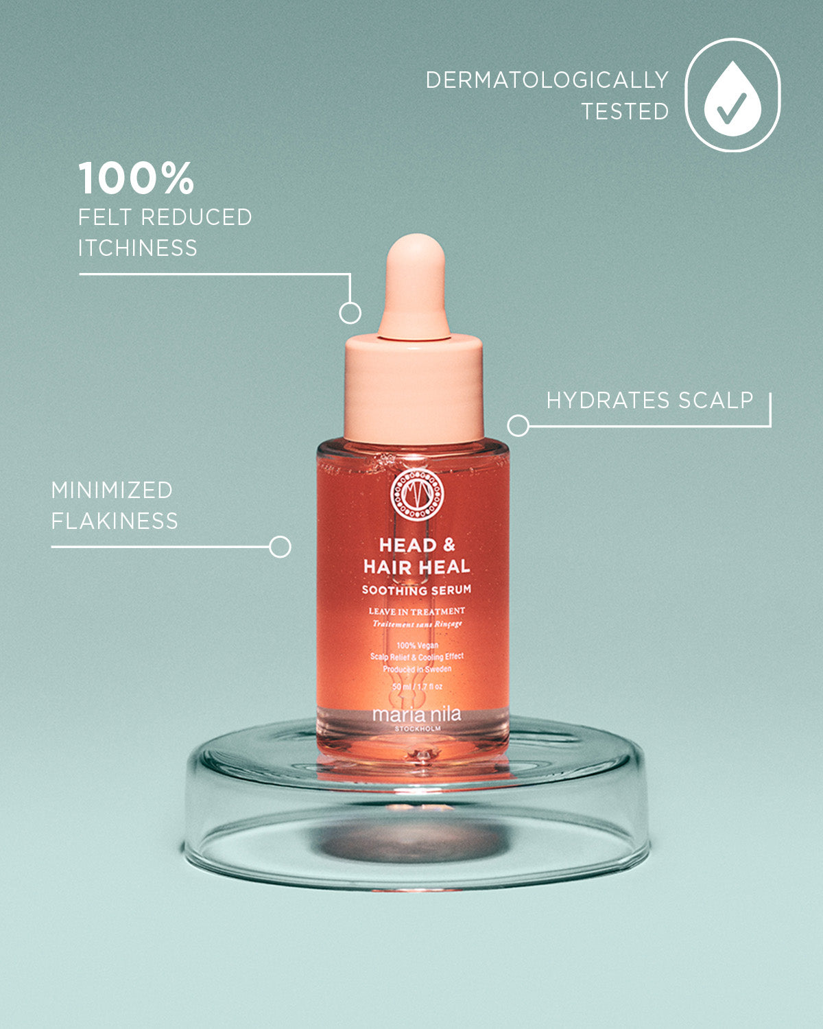 Head & Hair Heal Soothing Serum med serumformula och pipettflaska