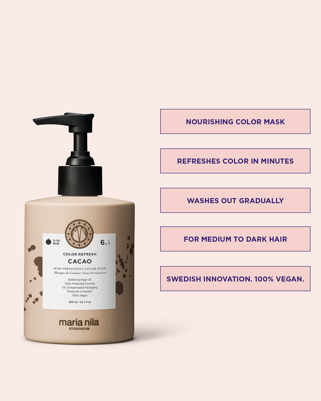 Color Refresh Cacao 300ml - Brun färgbomb | Maria Nila